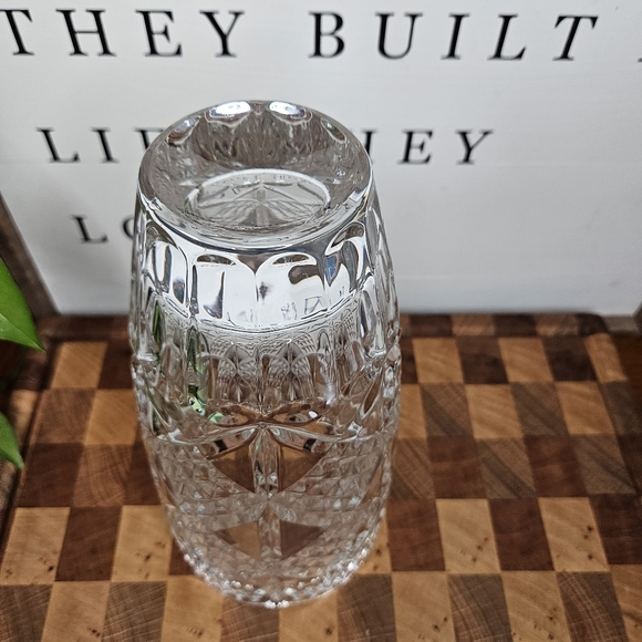 Vintage BOHEMIAN CZECH Cut Crystal Vase 9.75" - Picture 11 of 15